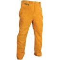 Pantalon soudeur en cuir jaune pour soudage
