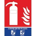 Panneau extincteur de classe AB, 15 x 20 cm