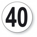Disque Limitation de vitesse 40 km/h adhésif Sécurama