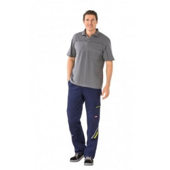 Pantalon de travail Visline PLANAM poly coton 285 gr marine jaune noir