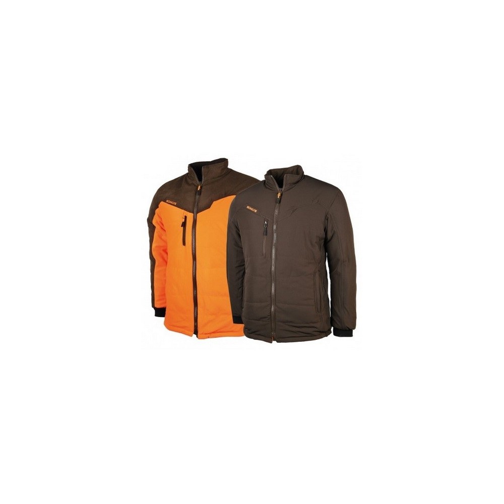 Blouson chasse réversible SOMLYS haut de gamme orange/marron