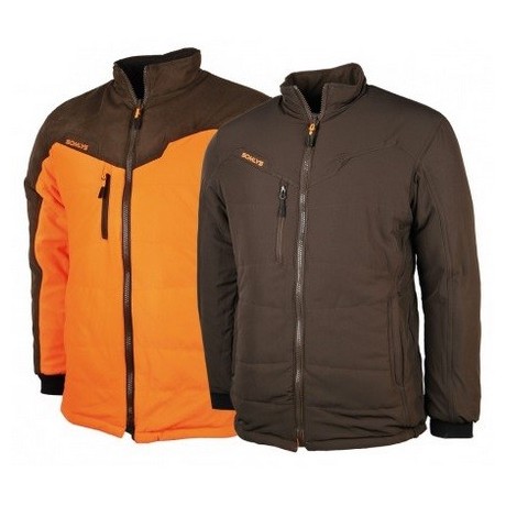 Blouson chasse réversible SOMLYS haut de gamme orange/marron