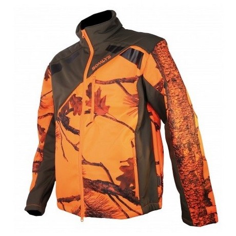 Veste SOMLYS habillée Softshell Newtek sherpa camouflage orange