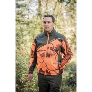 Veste SOMLYS habillée Softshell Newtek sherpa camouflage orange