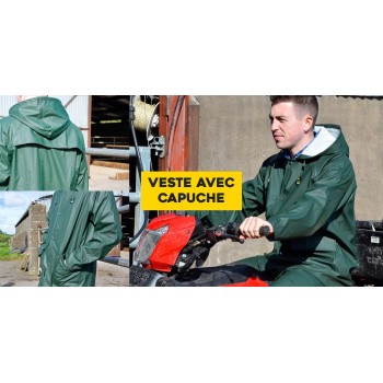 Pantalon de pluie AGRIHEALTH PU et polyester couleur verte