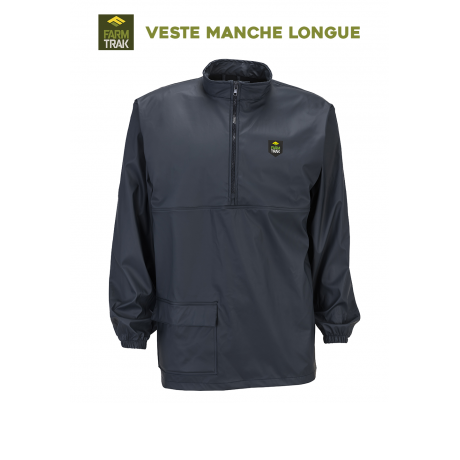 Veste de pluie bleue manche longue sans capuche AGRIHEALTH Polyuréthane