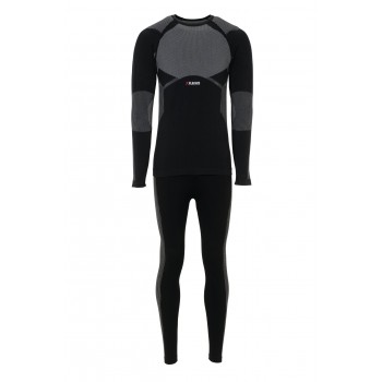 Ensemble sous vêtement thermique élasthanne PLANAM noir