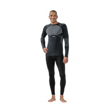 Ensemble sous vêtement thermique élasthanne PLANAM noir