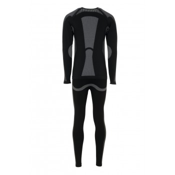 Ensemble sous vêtement thermique élasthanne PLANAM noir