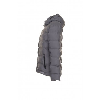 Vue latérale de la veste froid pour hommes Powder grise