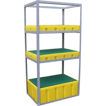 Rayonnage de rétention en acier galvanisé, 67 x 101 x 200 cm