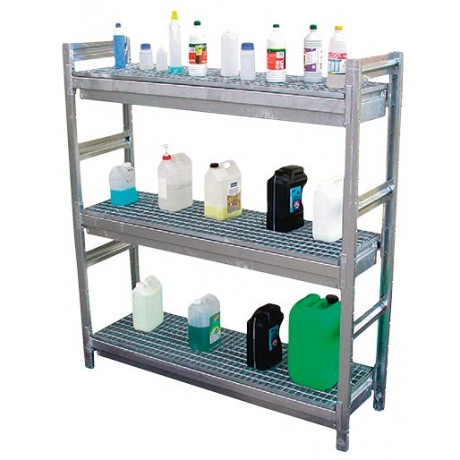 Rayonnage de rétention, acier galvanisé, 51 x 152 x 180 cm, 960 kg