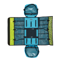 Sac de portage CROSS PRO 54L COURANT élagage blue ouvert