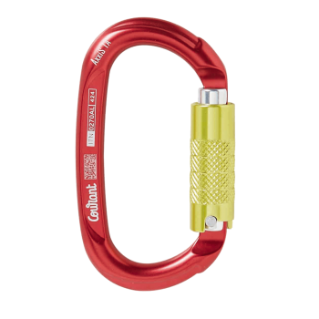 Mousqueton oval AXXIS TL triple sécurité rouge COURANT ELAGAGE