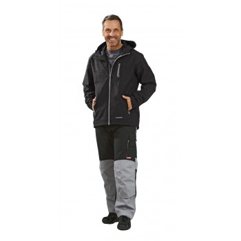 Homme et veste softshell noir CUBE