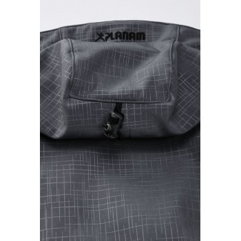 Capuche de la veste softshell grise CUBE
