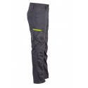 pantalon de travail stretch anthracite profil