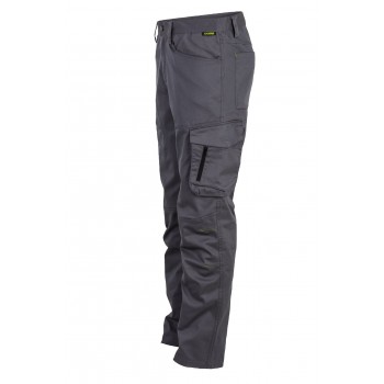 pantalon de travail stretch anthracite profil