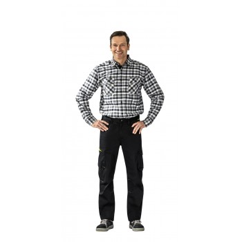 Homme avec pantalon de travail stretch noir