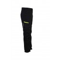 Pantalon de travail stretch noir profil