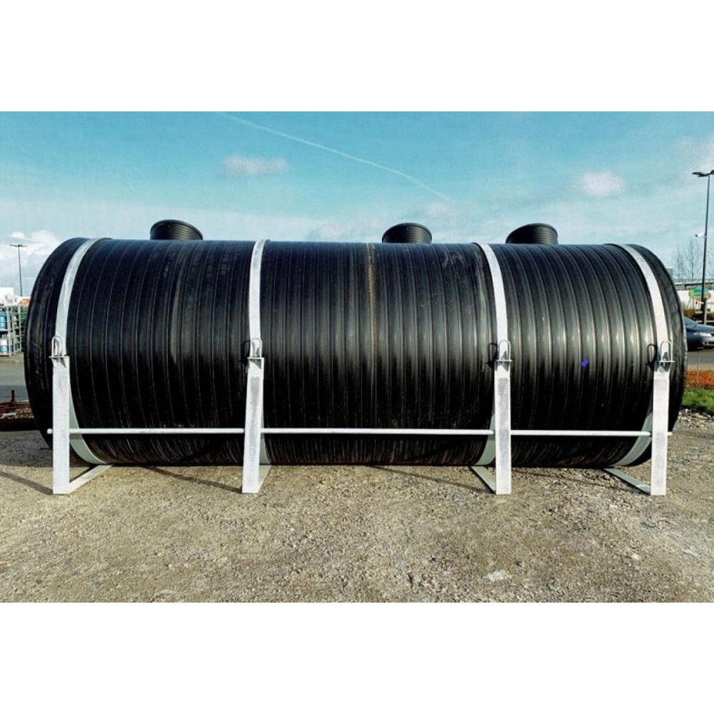 Cuves enterrée ou aérienne PEHD D.P. avec Berceaux Galva