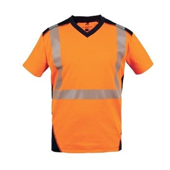 Tee-shirt haute visibilité manches courtes, Bali orange