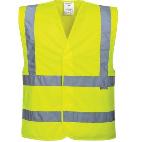 Gilet silhouetté haute visibilité jaune
