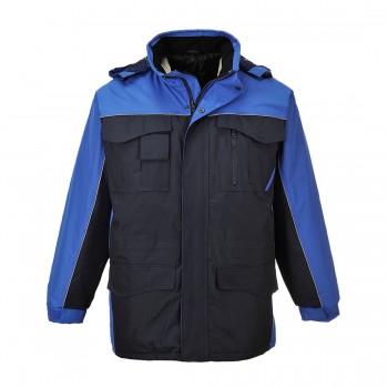 Parka robuste et imperméable rip stop marine bleu