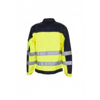 Veste haute visibilité multirisque PLANAM jaune marine dos