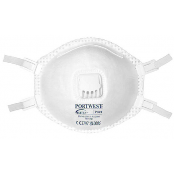 Lot de 10 masques Jetables FFP3 à soupape P301 PORTWEST