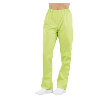 Pantalon mixte polyester coton élastiqué PACO lime PBV