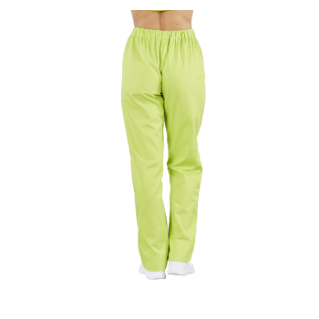 Pantalon mixte polyester coton élastiqué PACO lime PBV
