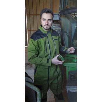 Combinaison 2 DF poly coton TRIDENT vert - noir LMA