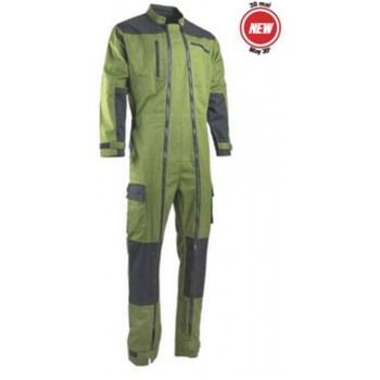 Combinaison 2 DF poly coton TRIDENT vert - noir LMA