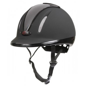 Casque ou bombe d'équitation 3 points CARBONIC