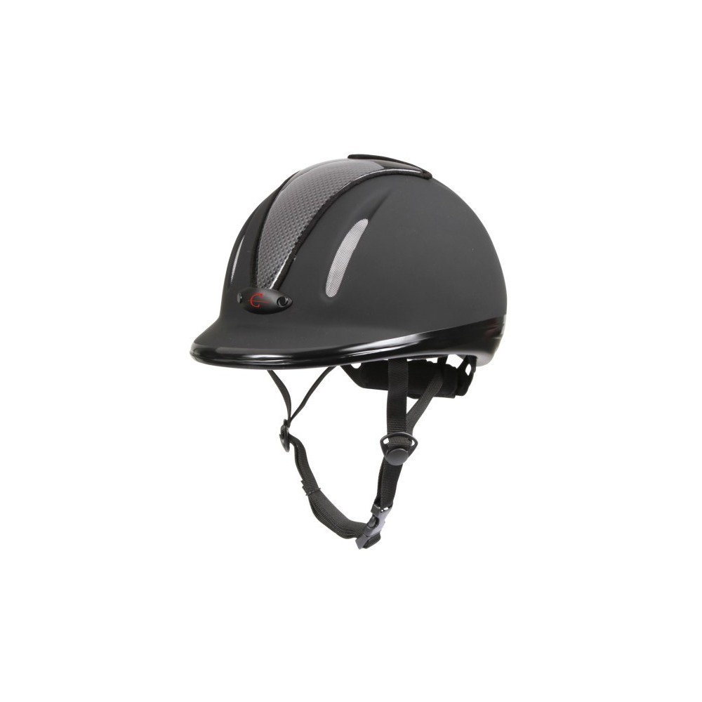 Casque ou bombe d'équitation 3 points CARBONIC