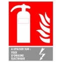 Panneau extincteur risques électriques AB 15 x 20 cm