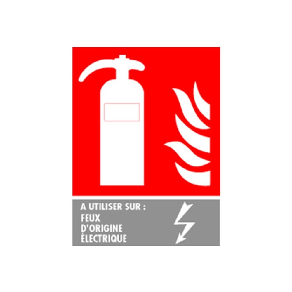 Panneau extincteur risques électriques AB 15 x 20 cm Panneau extincteur risques électriques AB 15 x 20 cm