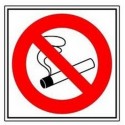 Panneau Défense de fumer rigide ou adhésif 18 cm