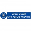 Panneau port du gilet HV de sécurité obligatoire