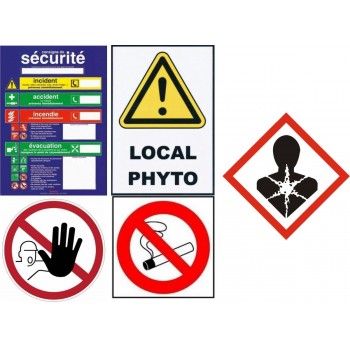 Kit Signaletique pour local phytosanitaire 5 panneaux