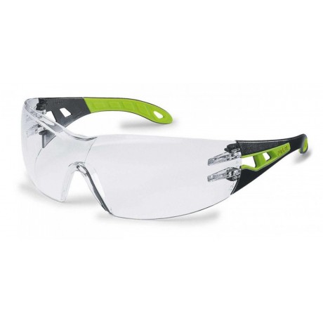 Lunettes de sécurité PHEOS à branche noir vert I Sécurama