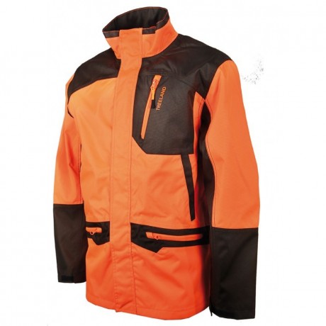 Veste chasse fluo de traque anti ronce orange RESIST