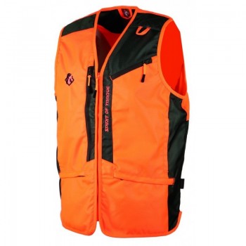 Gilet chasse sans manche anti ronce orange TREELAND