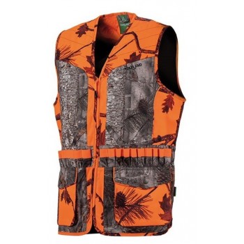 Gilet chasse sans manche camouflage orange calibre 20 TREELAND