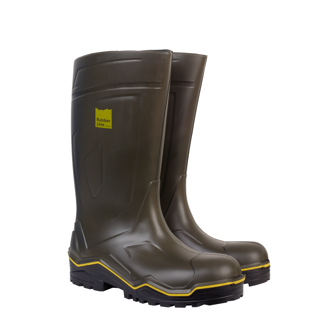 Botte de travail nouvelle génération RUBBER 04 verte SOLIDUR par 2