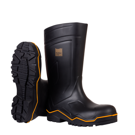 Botte de sécurité spécial lisier fumier RUBBER S5 noir SOLIDUR