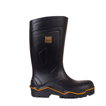 Botte de sécurité nouvelle génération RUBBER S5 noire SOLIDUR seule