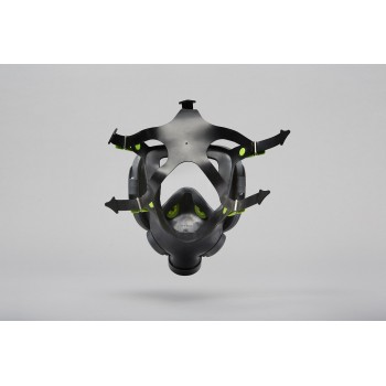 Masque BLS de protection respiratoire mono cartouche 3150 polycarbonate harnais dos