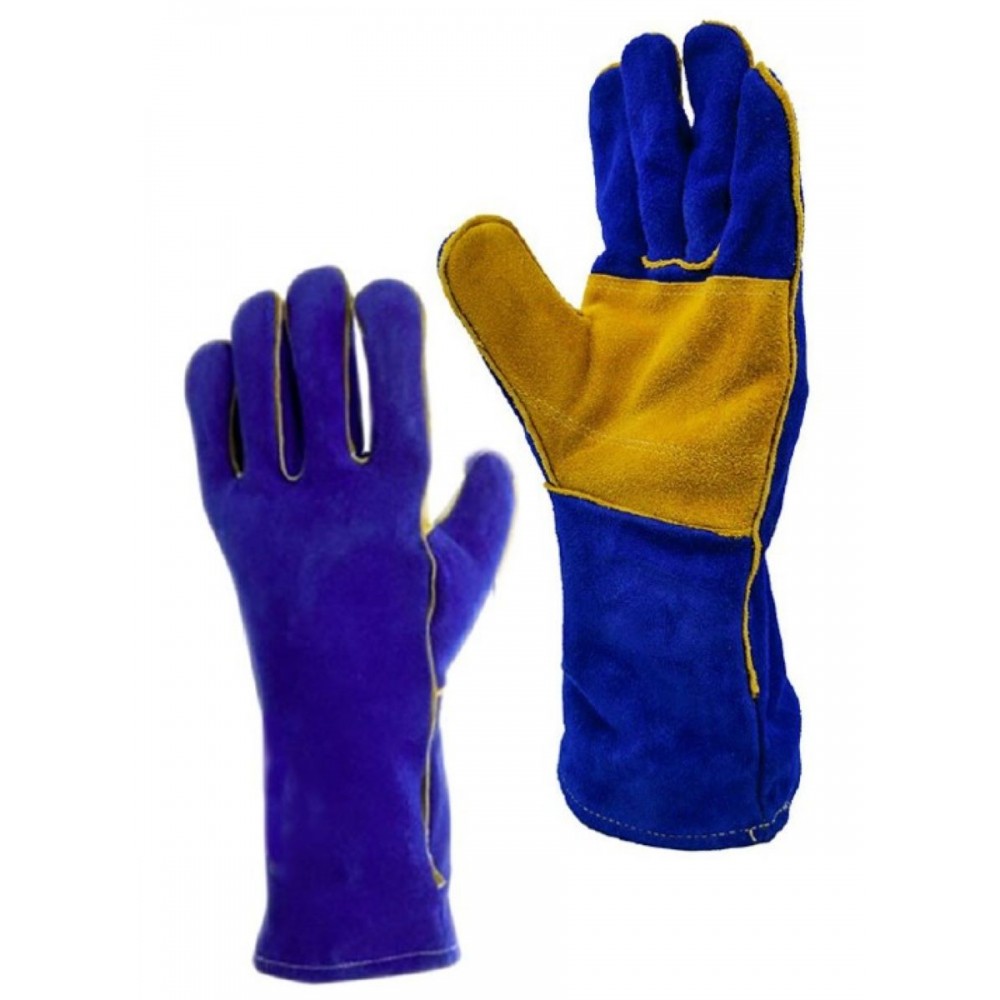 Gant soudeur croûte de bovin bleu NT PRO